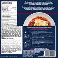 By Chef Ramsay Lasagna with Bolognese Meat Sauce, 10.84 oz Bowl (Frozen), GR Lasagna