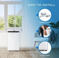 Climatiseur portatif ASHRAE 128 Commercial Cool de 12 000 BTU avec chaleur, 8 150 BTU SACC/CEC, blanc