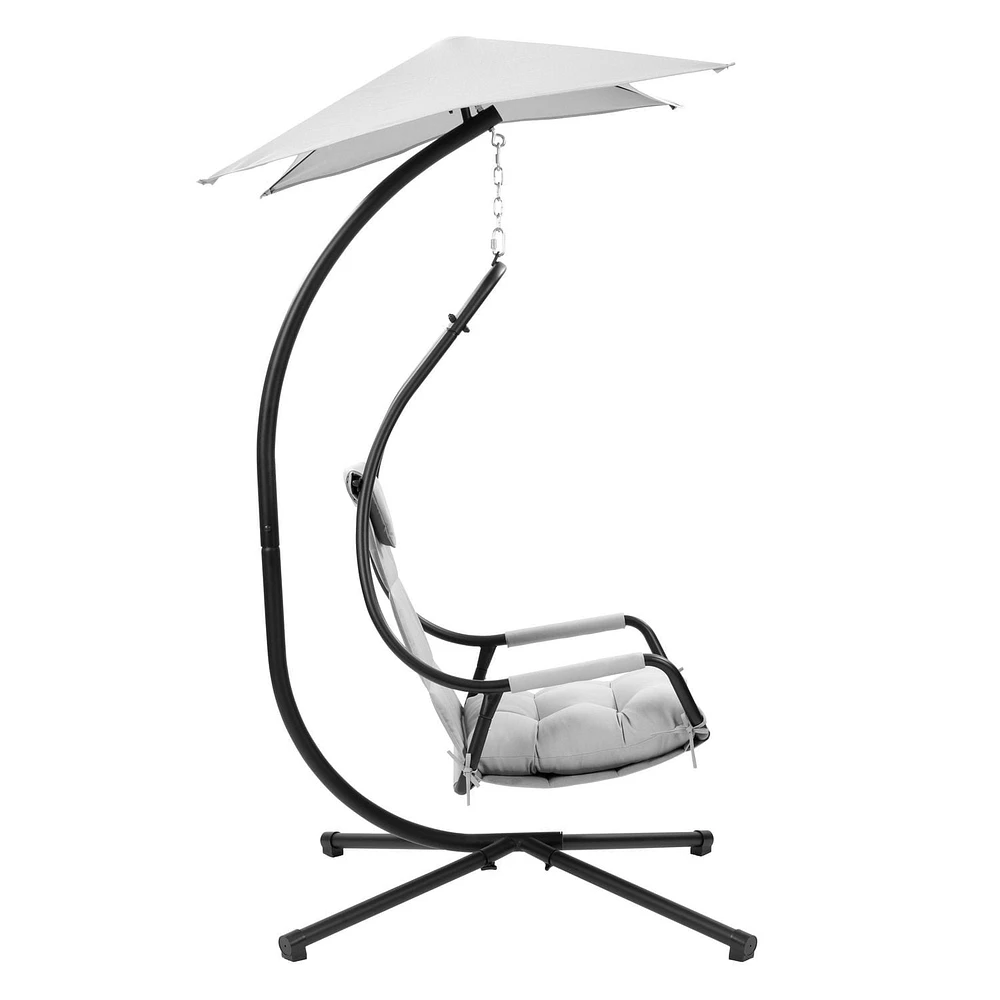 Chaise balançoire Kinsley Lounge avec auvent réglable et amovible