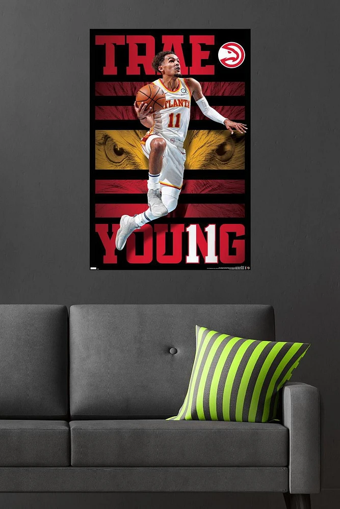 NBA Atlanta Hawks - Trae Young 20 Wall Poster, 22.375" x 34"