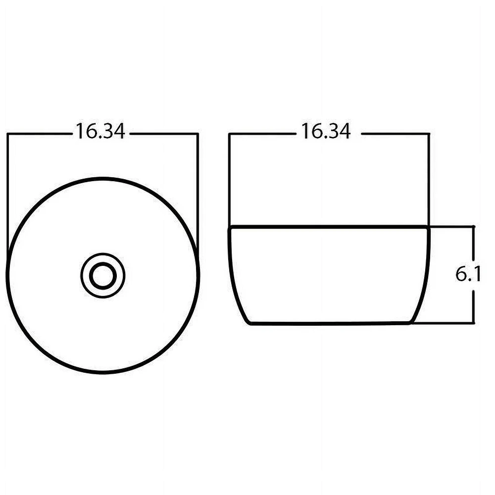 American Imaginations 14.09-in. W Above Counter Oil Rubbed Bronze Bathroom Vessel Sink For Deck Mount Deck Mount Drilling AI-27868