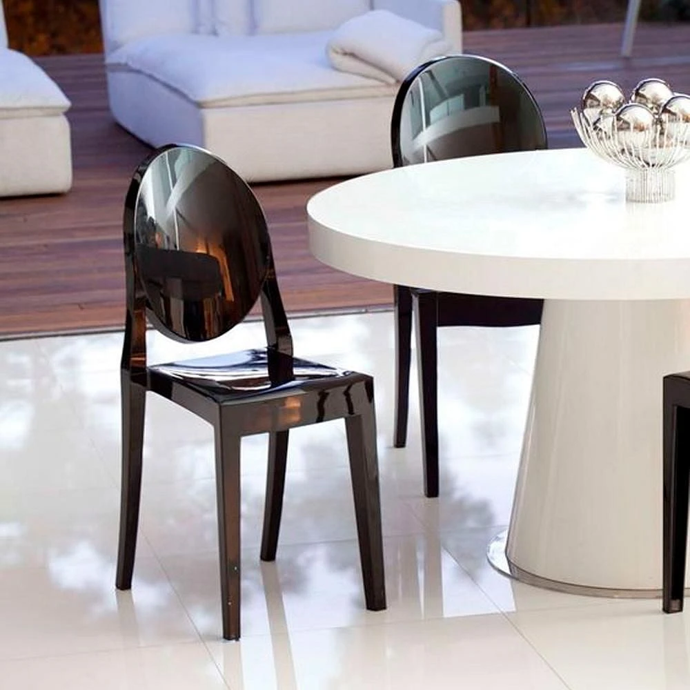 Heavenly Collection Plastique Noir Chaise Sans Bras
