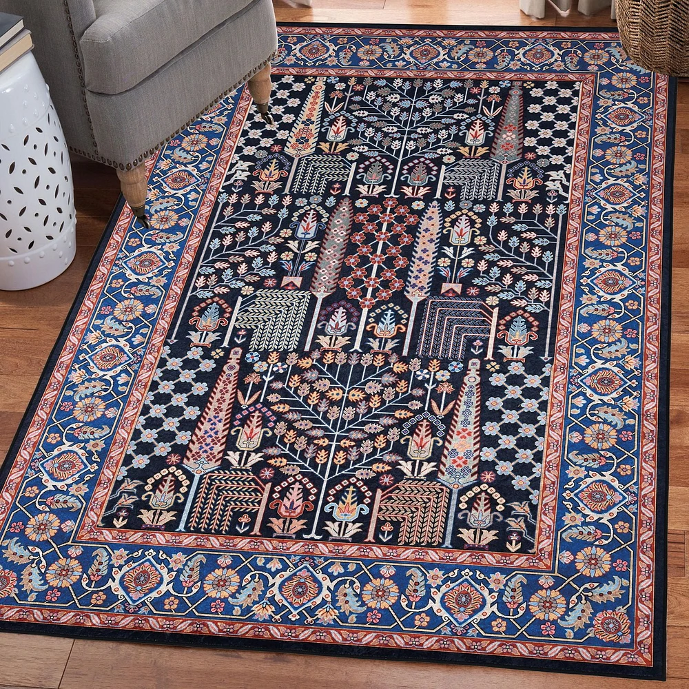 Tapis d'appoint Emerald Myer ivoire & or de 3 pi 3 po x 5 pi
