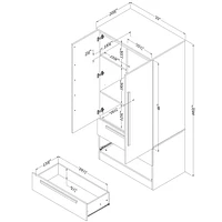 Haven Armoire de rangement 2 portes