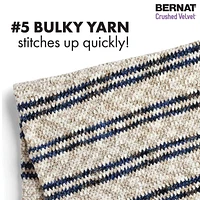 Bernat® Crushed Velvet™ Yarn, Polyester #5 Bulky, 10.5oz/300g, 315 Yards, Soft multi-tonal velvet yarn