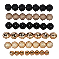 Ornements incassables Holiday Time (43 unités,<br>argent/rose/or clair)