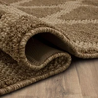 Mohawk Home Prism Praline/Tan Tufted Polyester Area Rug