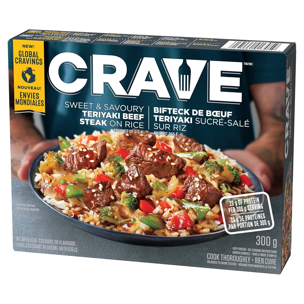 Steak De Bœuf Teriyaki Sucré Et Salé Sur Riz Surgelé, Boîte Steak De Bœuf Teriyaki Sucré Et Salé Sur Riz Surgelé, Boîte