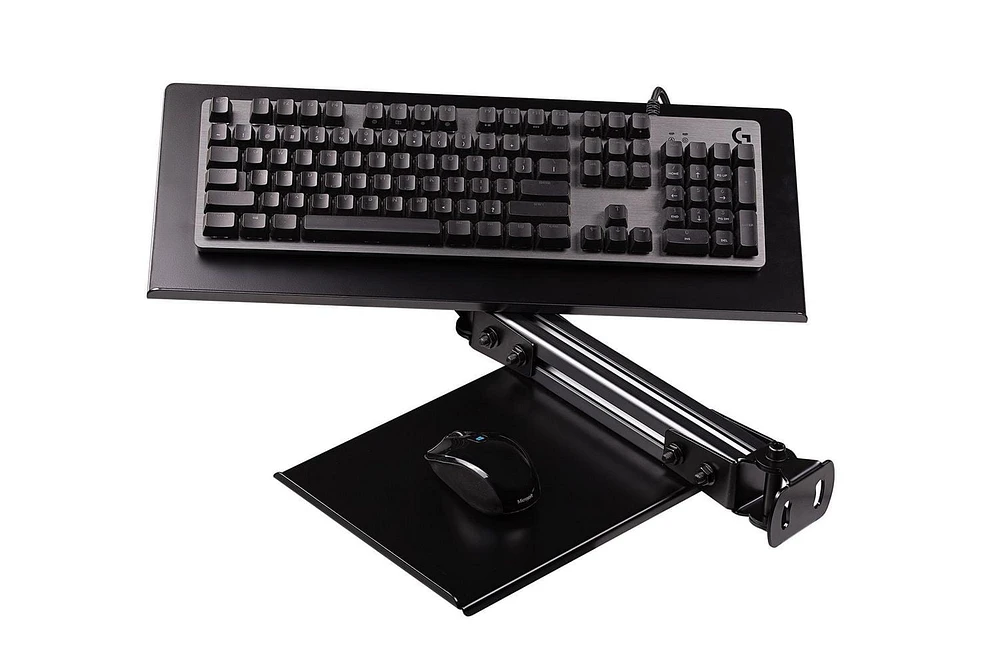 NEXT LEVEL RACING® F-GT ELITE KEYBOARD AND MOUSE TRAY CARBON GREY