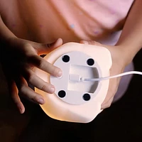 Veilleuse blanche en silicone rechargeable à ampoule à DEL intégrée et couleur ajustable Billie la brontosaure Veilleuse à DEL intégrée