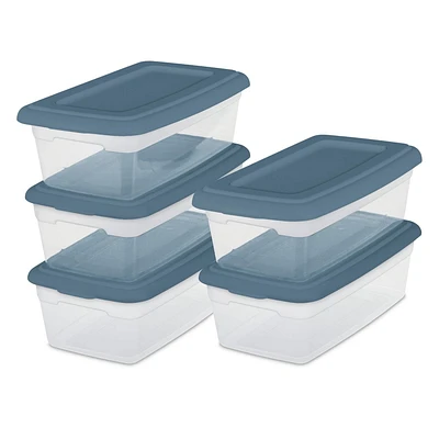 Sterilite Ensemble de (5) Boîtes 5.7L- Bleu