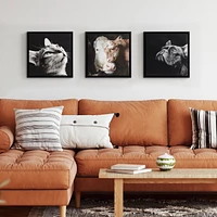 hometrends Soft Modern Cow and Calf Canvas Art