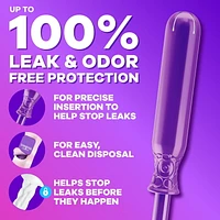 Tampax Radiant Tampons Multipack, with LeakGuard Braid, Regular/Super Absorbency, Unscented, 28CT