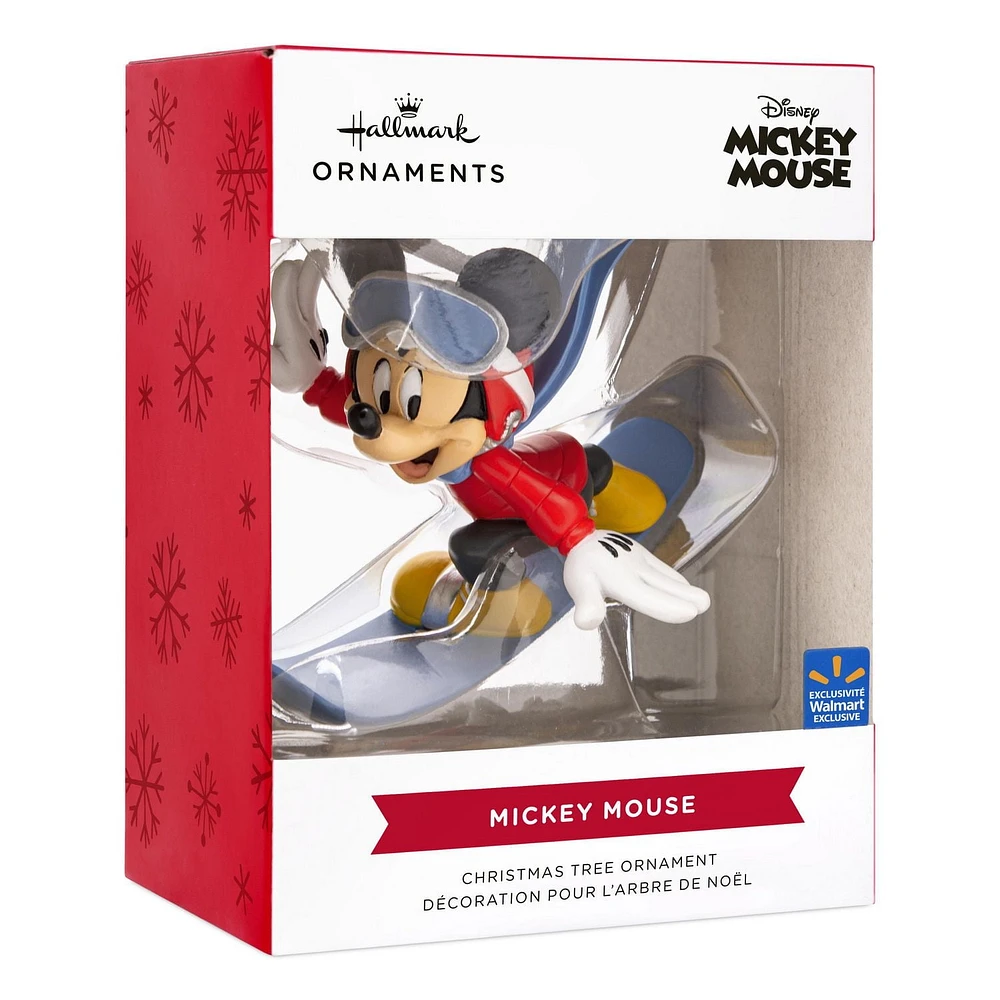 Décoration Hallmark de Noël (Mickey sur sa planche à neige, Disney)