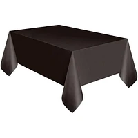 Nappes de table rectangulaires en plastique noir solide, 3 carats Mesure 54x108"