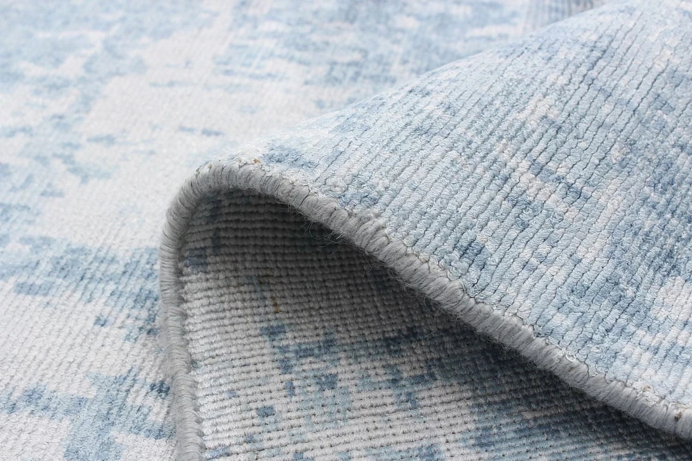ECARPETGALLERY 4'9" x 6'10" Contemporary Galleria Hand Loomed Area Rug for Living Room, Dining Room and Bedroom in Blue