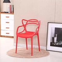 Heavenly Collection Red Plastic Armchair