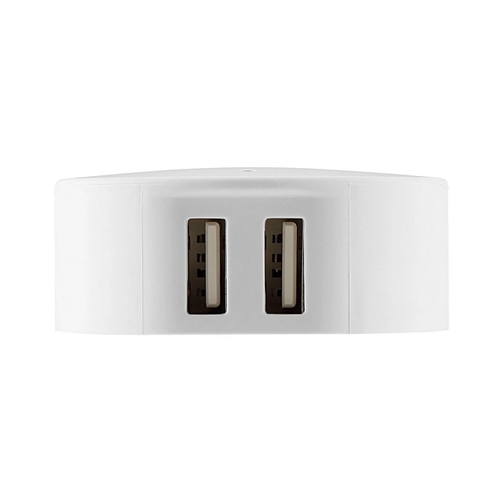 Chargeur mural USB à double port blackweb (Blanc)