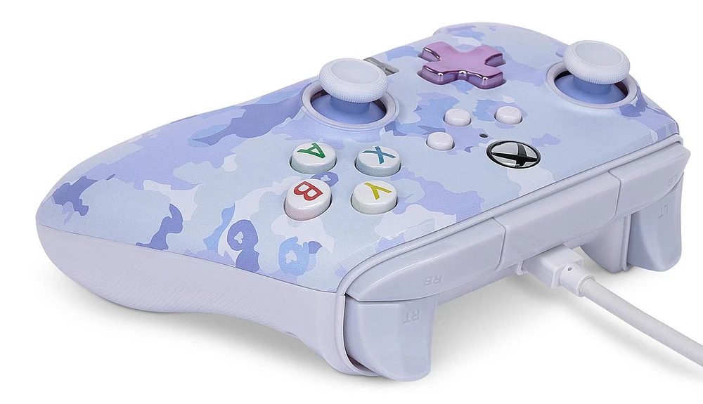 Manette câblée améliorée de PowerA pour Xbox Series X|S - Camo violet XboxX