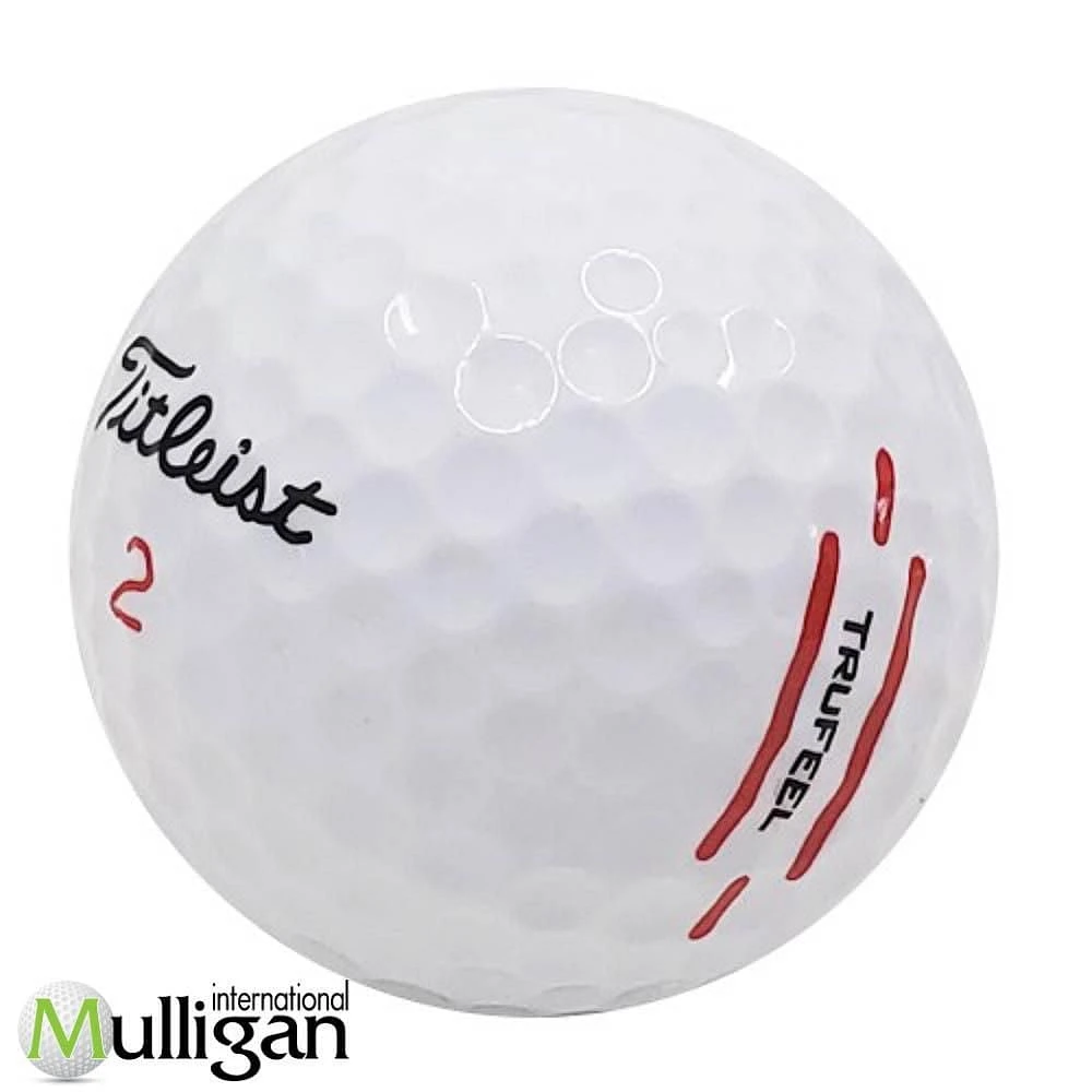 Mulligan - 12 balles de golf récupérées Titleist TruFeel 2024 5A, Blanc