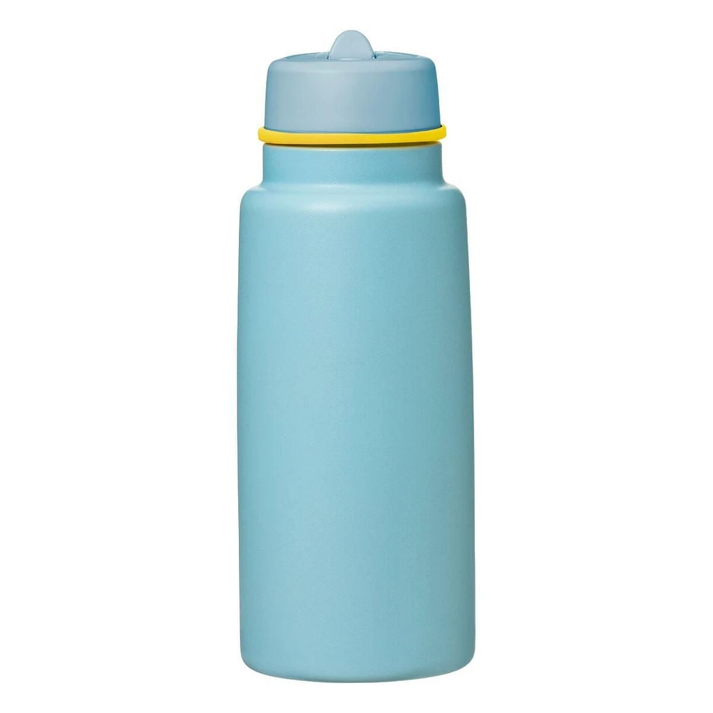 b.box - Gobelet isotherme à couvercle rabattable avec paille, grande bouteille d'eau durable pour adolescents et adultes, bouteille d'eau de voyage, isolation triple couche, sans BPA