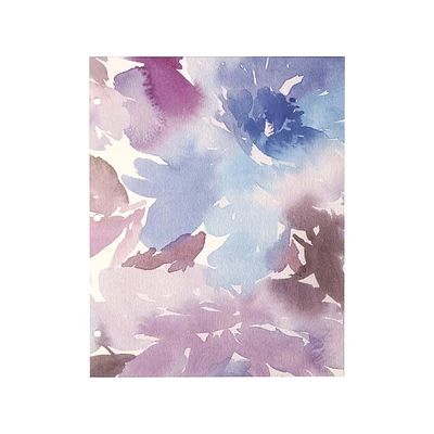 PEN+GEAR BLUE FLORAL PAPER PORTFOLIO, Fits 3-ring binders