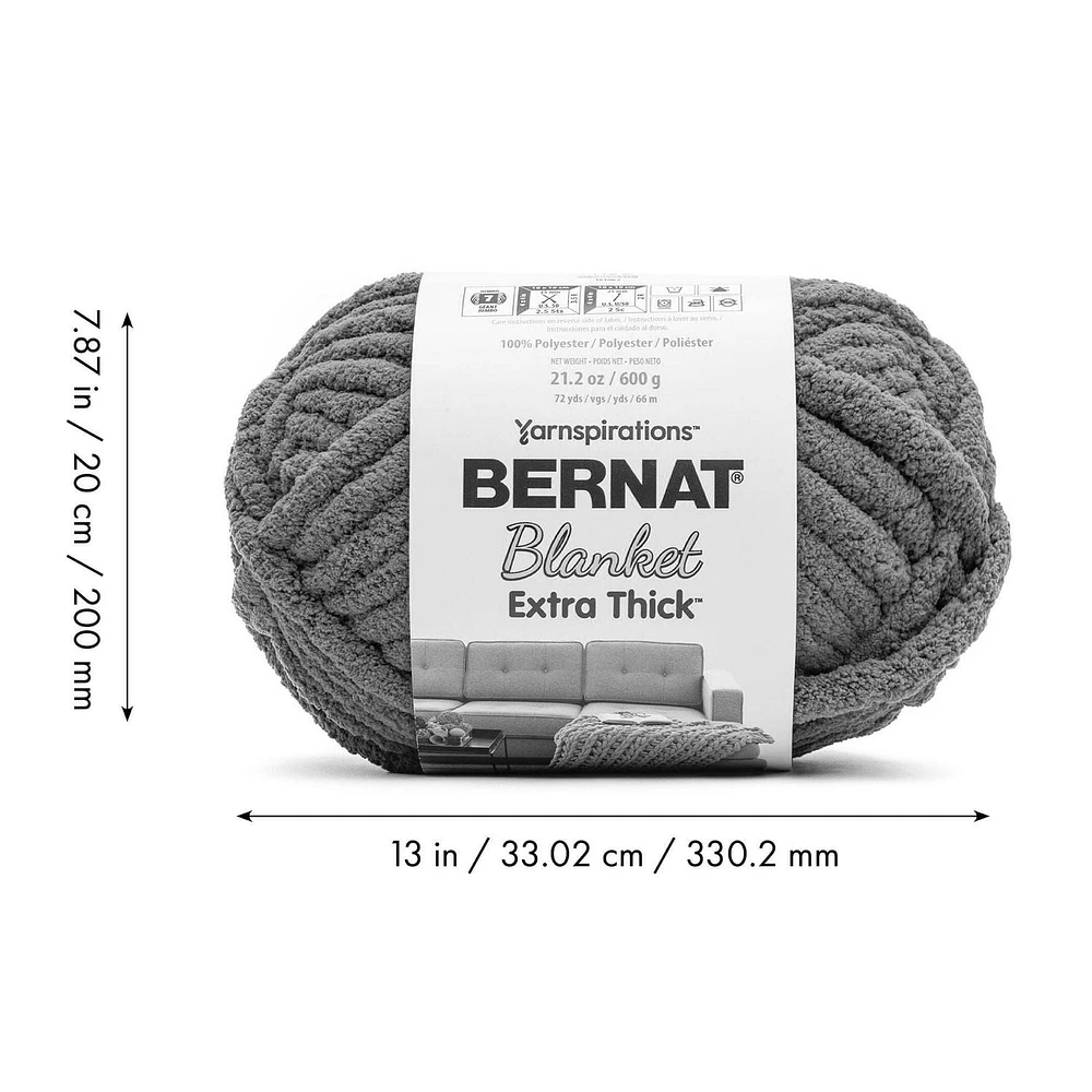 Bernat® Blanket Extra Thick™ Yarn, Polyester #7 Jumbo, 21.2oz/600g