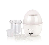 Electric Mini Food Steamer and  Egg Cooker with Auto Shut Off Feature - White
