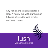 Ethical Bean Fairtrade Organic Coffee, Lush Medium Dark Roast, Ground Coffee, 227g