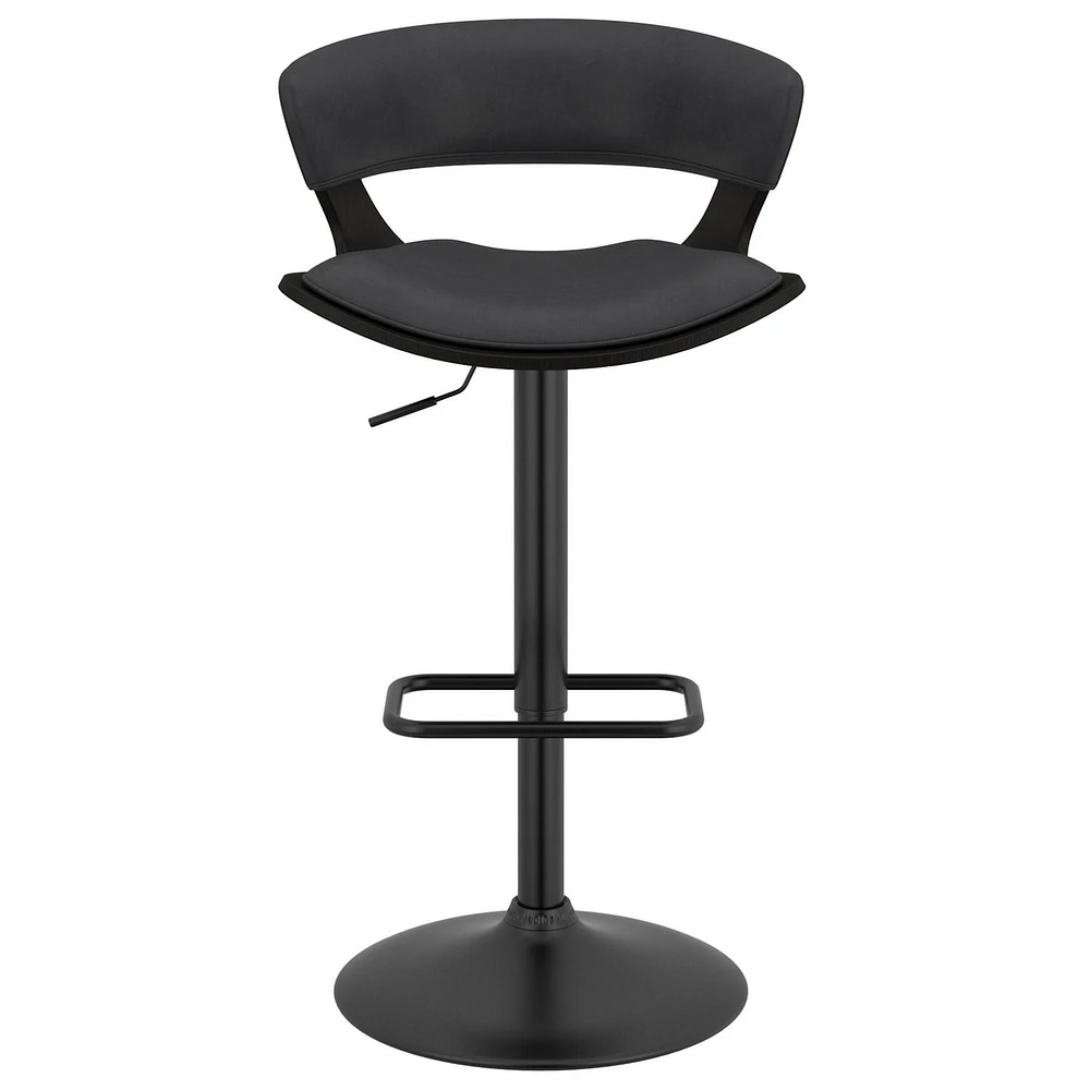 Tabouret contemporain pneumatique, charbon