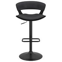 Tabouret contemporain pneumatique, charbon