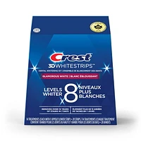 Crest 3D Whitestrips Glamorous White At-home Teeth Whitening Kit, 8 Levels Whiter, 14 Treatments