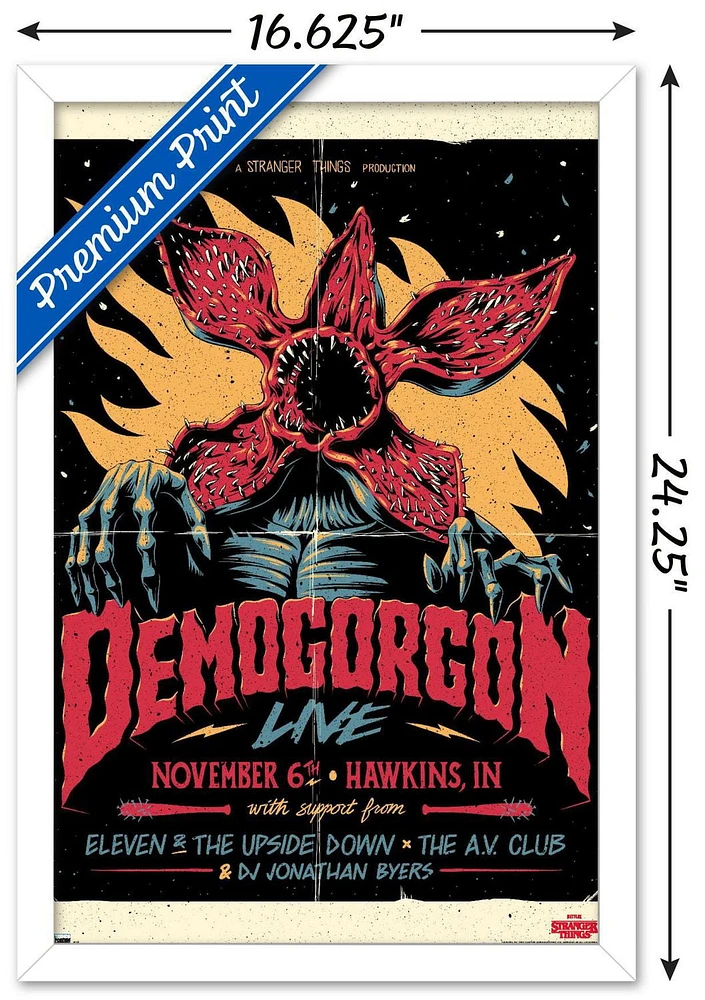 Netflix Stranger Things - Demogorgon Live Wall Poster, 22.375" x 34" Framed