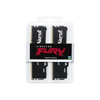 Kingston Fury Beast RGB 32GB 5600MT/s DDR5 CL40 DIMM Desktop Memory (Kit of 2) | Intel XMP 3.0 | Infrared Sync Technology | Overclocking Stability | KF556C40BBAK2-32