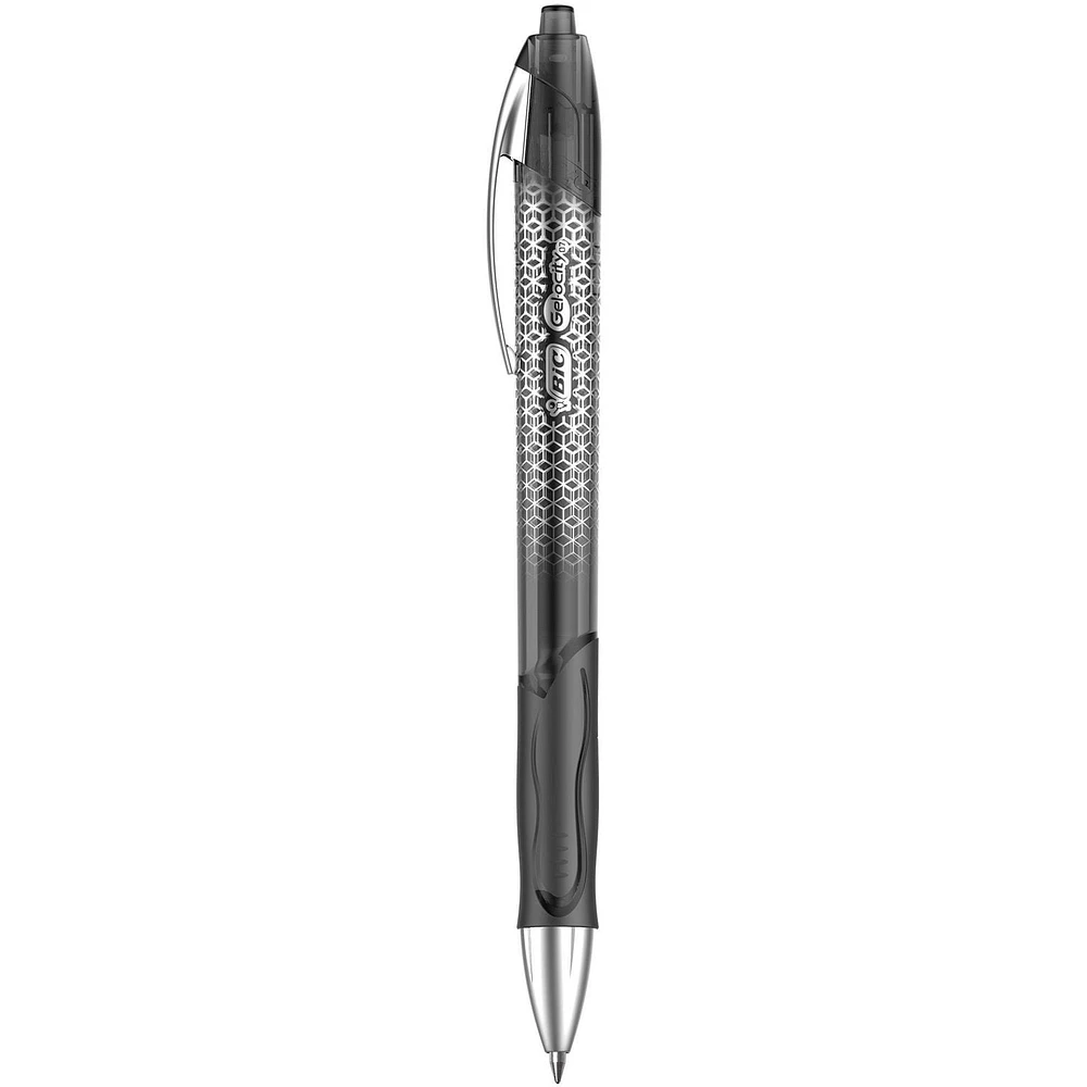 Stylo gel rétractable BIC Gel-ocity Ultra, 3 encres variées, Le stylo gel de qualité supérieure est doté d’une encre résistante à l’eau, à la décoloration et à la fraude Paquet de 3