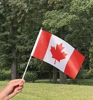 Way to Celebrate 4 Pack Handheld Canada Canadian Stick Flags, Flag Size: 5.3" x 9.7", 4 Flags per Package
