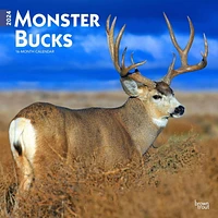 BrownTrout Monster Bucks 2024 12x24 Inch Square Wall Calendar, 9781975464073