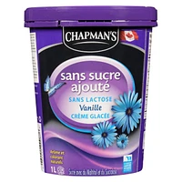 Chapman's No Sugar Added/Lactose Free Vanilla Ice Cream, 1L