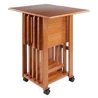 Winsome Ensemble de tables à collation Winsome Sophia 5 pièces, Teck