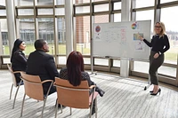 Luxor 72"W x 40"H Double-Sided Whiteboard