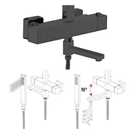 The akuaplus® Square Bathtub Spout or shower 1/2 in. female 2-way.