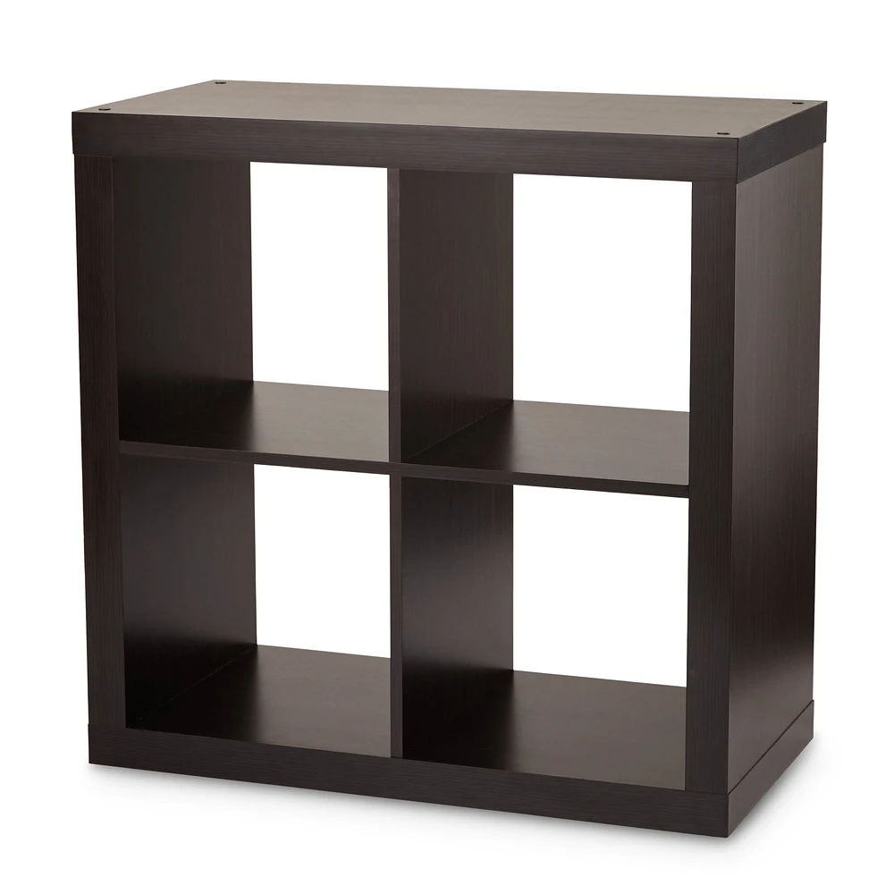 hometrends 2 X 4" Espresso Hollow Core Cube Display Shelf