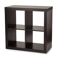 hometrends 2 X 4" Espresso Hollow Core Cube Display Shelf