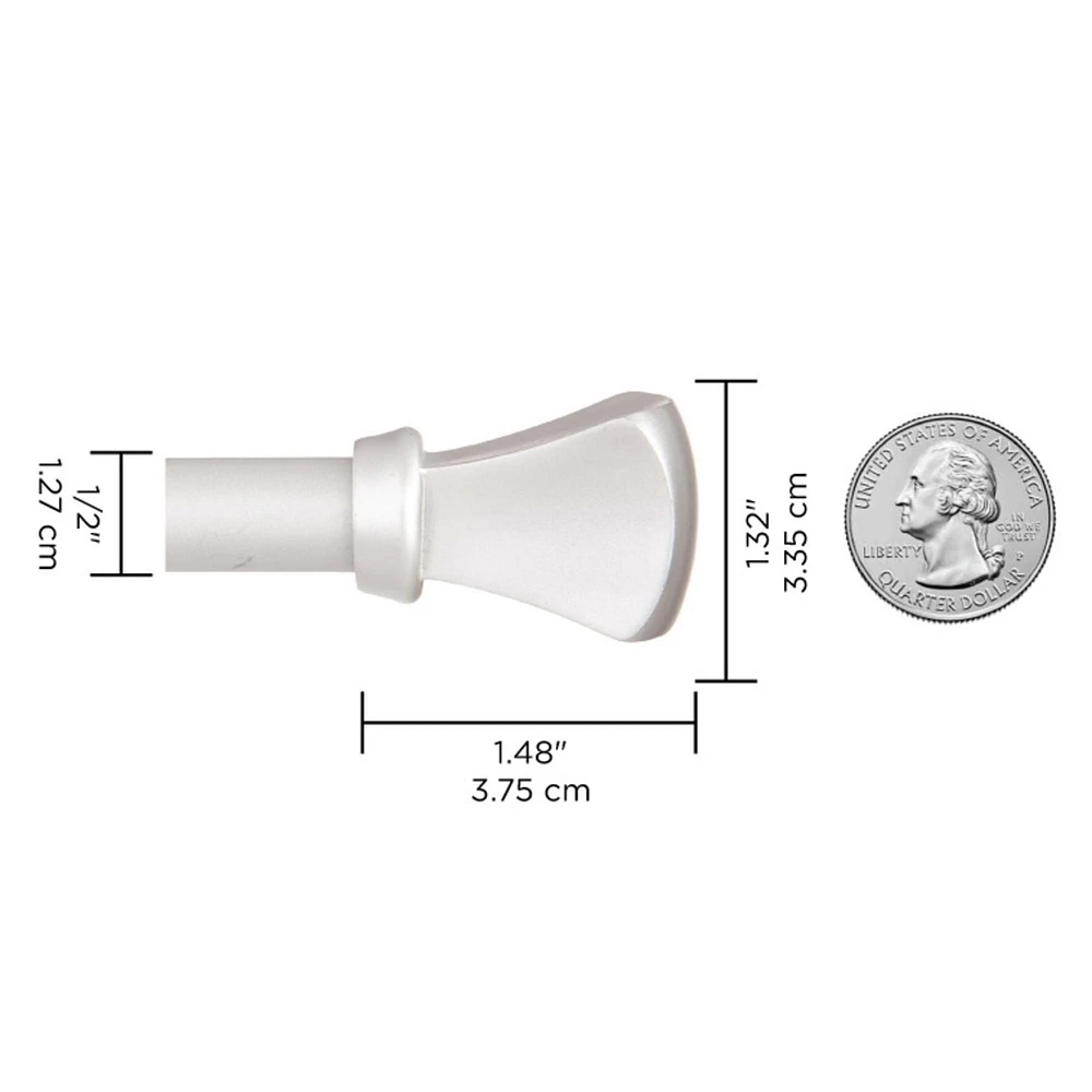Mainstays 48 in. - 86 in. Curtain Rod, 1/2 in. Diameter, 1/2 in. Diameter
