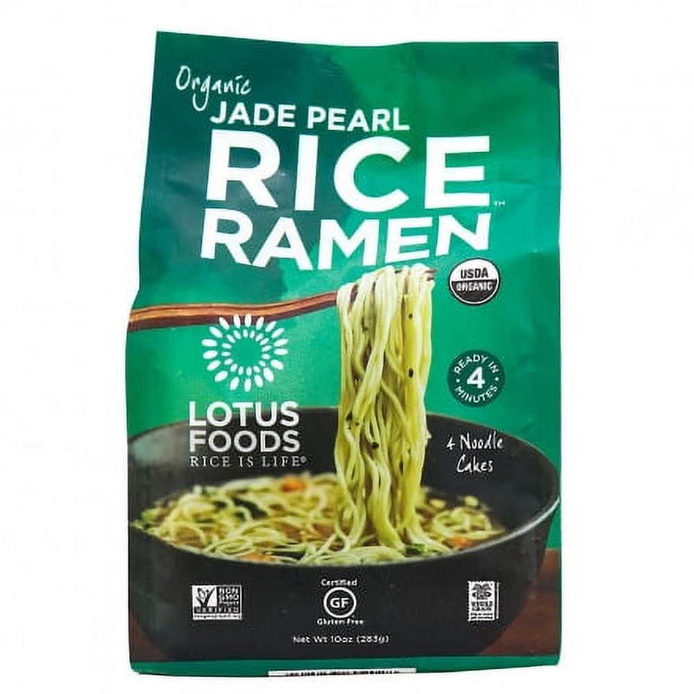 Lotus Foods - Organic Jade Pearl Rice Ramen Noodle Cakes, 283g, Lotus Foods - Organic Jade Pearl Rice Ramen, 283g