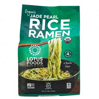 Lotus Foods - Organic Jade Pearl Rice Ramen Noodle Cakes, 283g, Lotus Foods - Organic Jade Pearl Rice Ramen, 283g