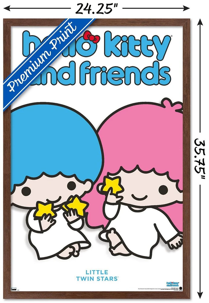 Hello Kitty and Friends: Hello - Little Twin Stars Feature Series Wall Poster with Pushpins, 22.375" x 34"