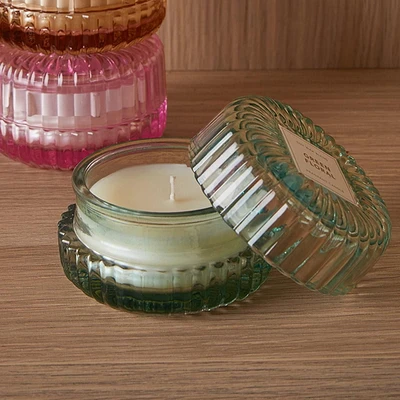 Bougie florale verte