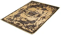 ECARPETGALLERY 4'8" x 6'7" Bordered Jules Oushak Hand-knotted Area Rug for Living Room, Dining Room and Bedroom in Brown