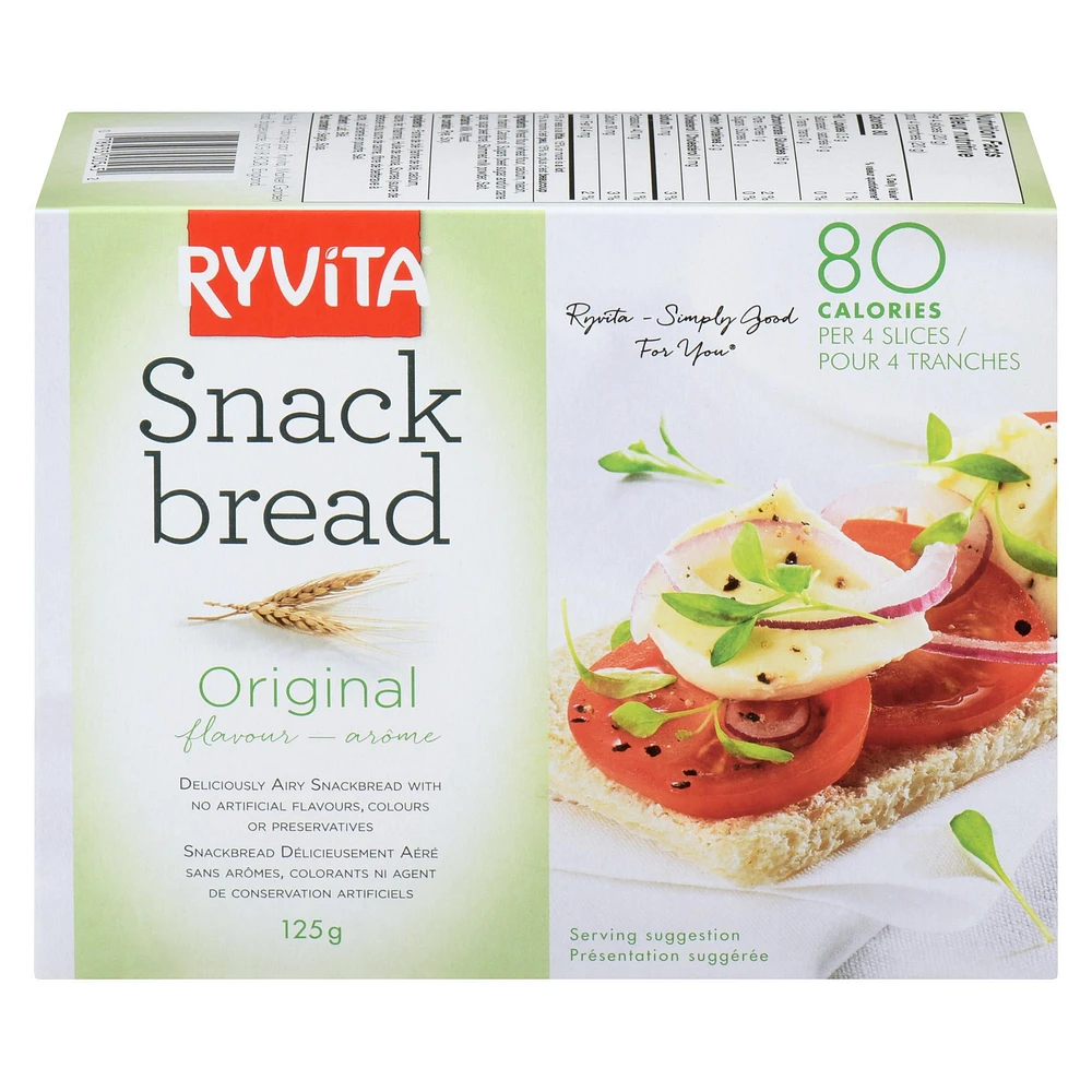 RYVITA ORIGINAL SNACKBREAD, 125GR